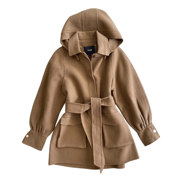 MAJE Galicol Hooded Jacket, Size 38, NWT - Picture 8 of 13